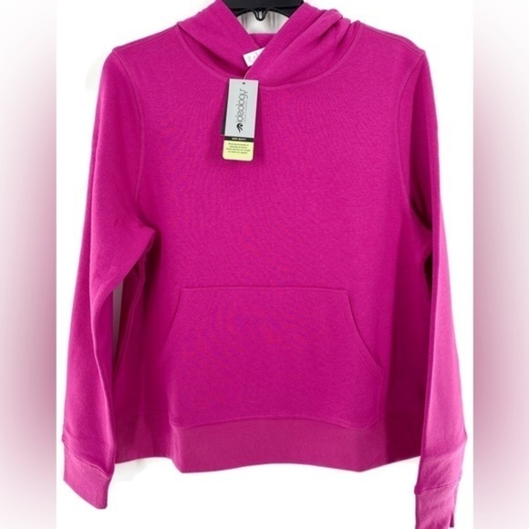 Ideology Fleece Hoodie-Color: bold berry Size Large - Picture 2 of 4